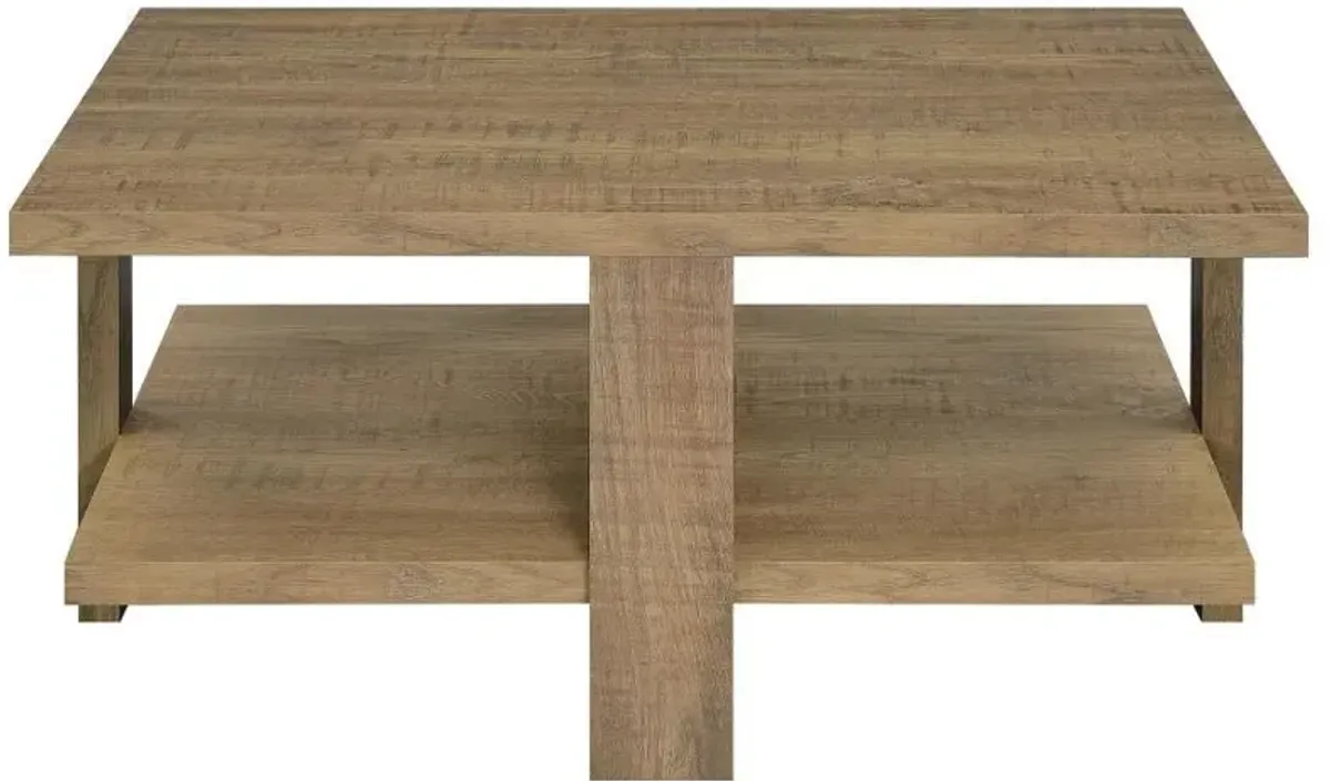 Dawn - Square Engineered Wood Coffee Table - Mango Brown