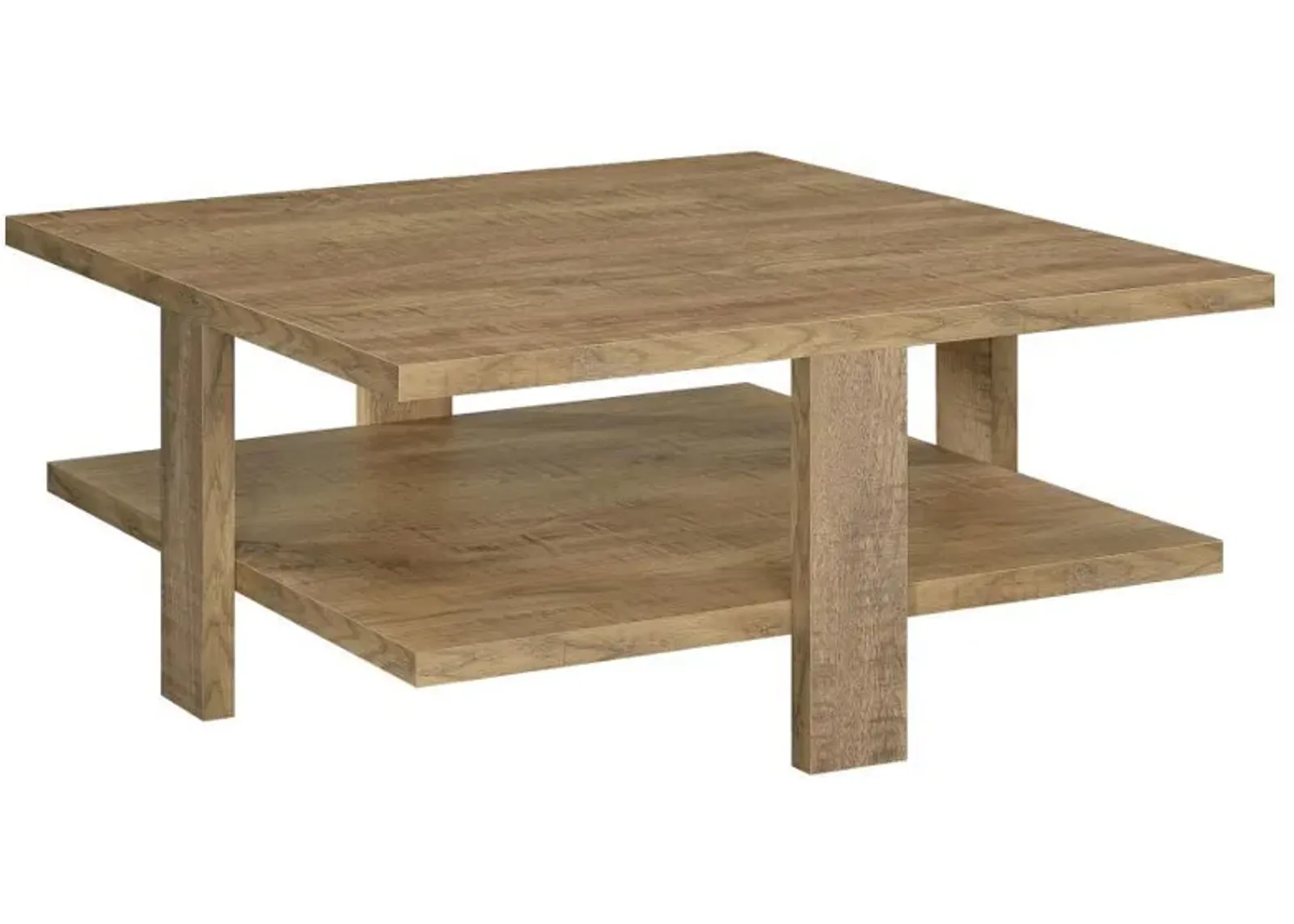 Dawn - Square Engineered Wood Coffee Table - Mango Brown