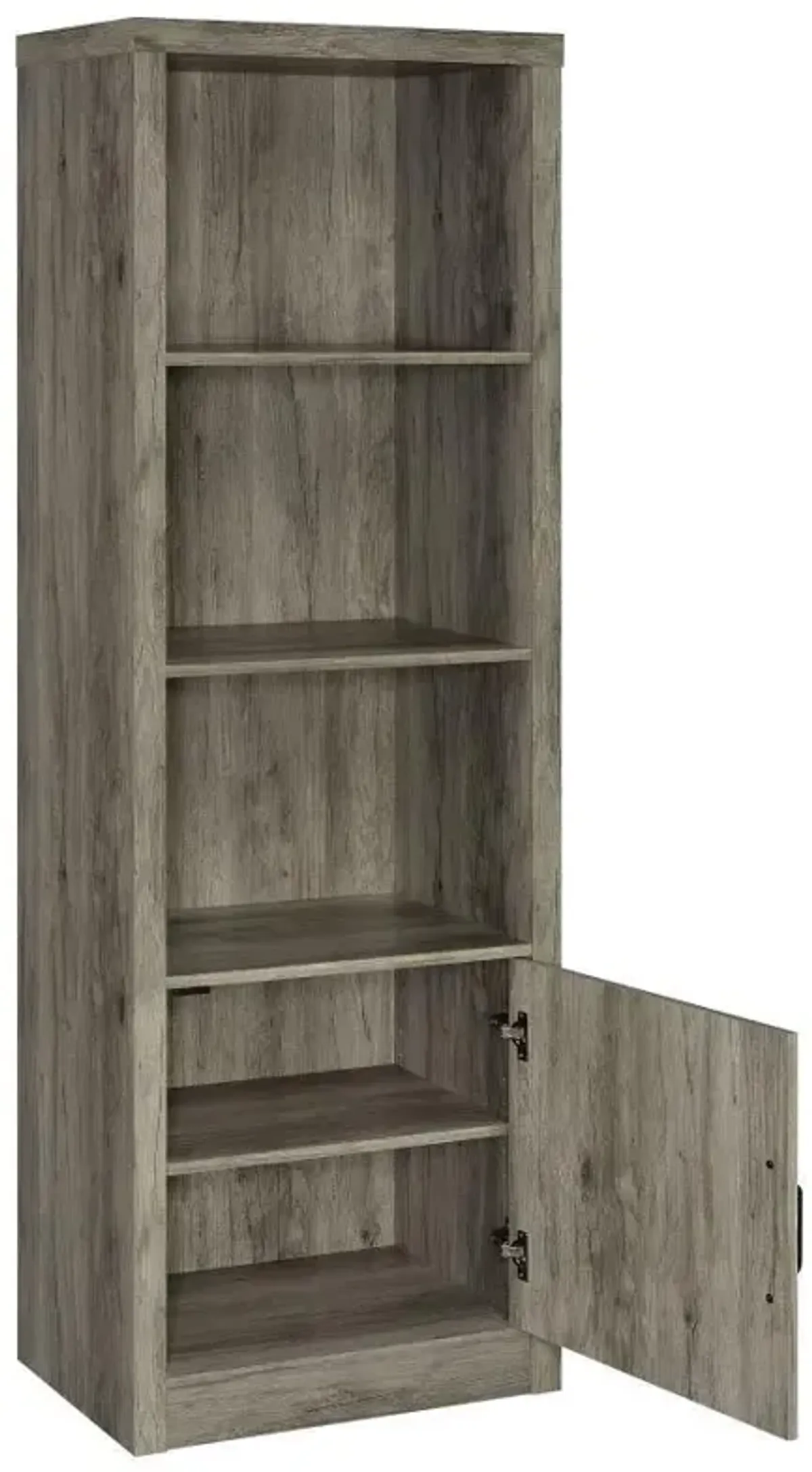 Burke - 3-Shelf Engineered Wood Media Tower - Gray Driftwood