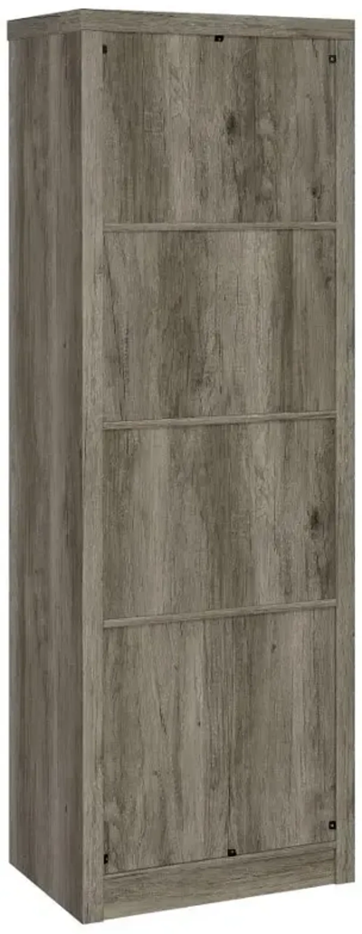 Burke - 3-Shelf Engineered Wood Media Tower - Gray Driftwood