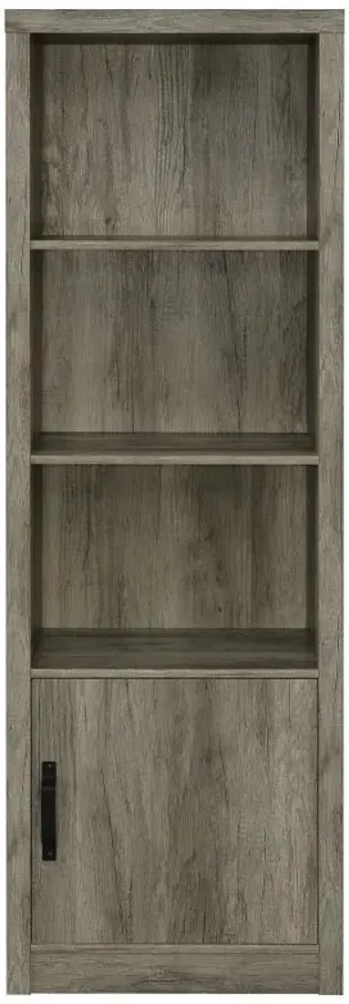 Burke - 3-Shelf Engineered Wood Media Tower - Gray Driftwood