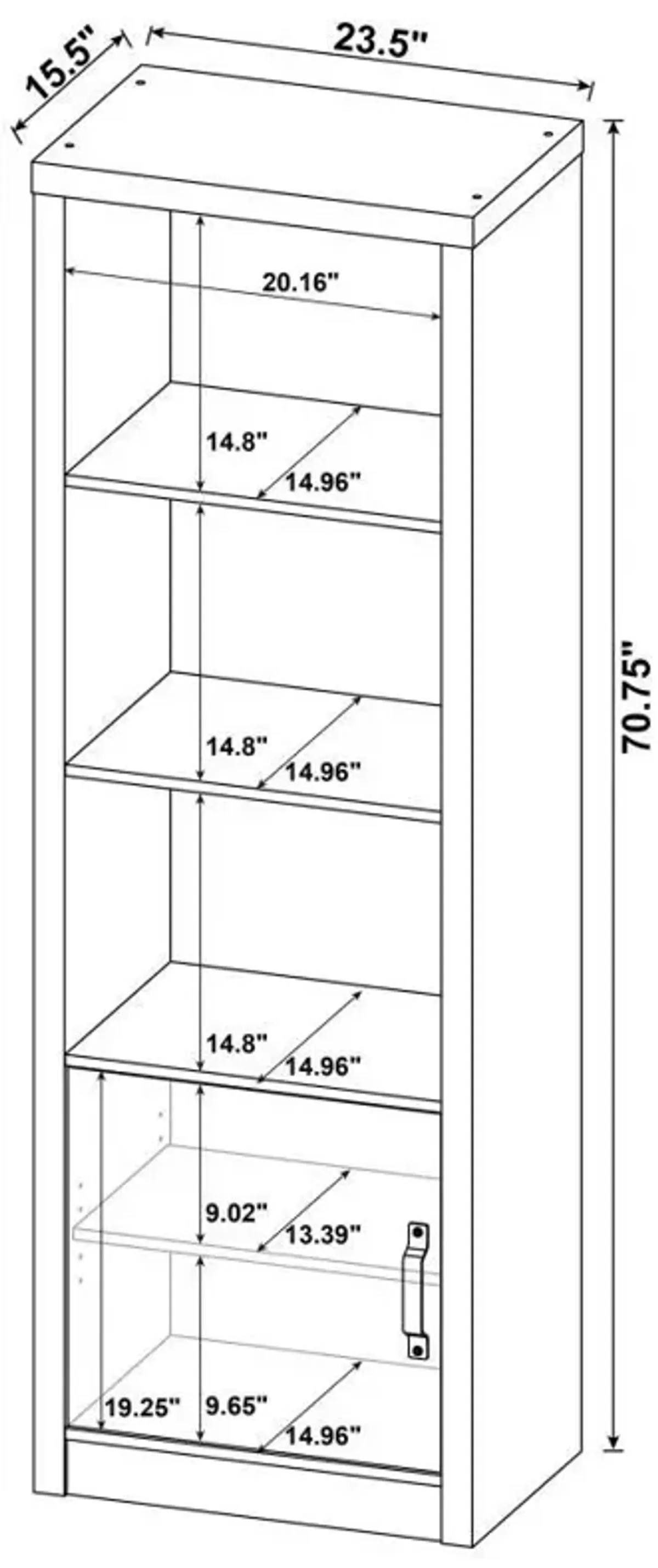 Burke - 3-Shelf Engineered Wood Media Tower - Gray Driftwood