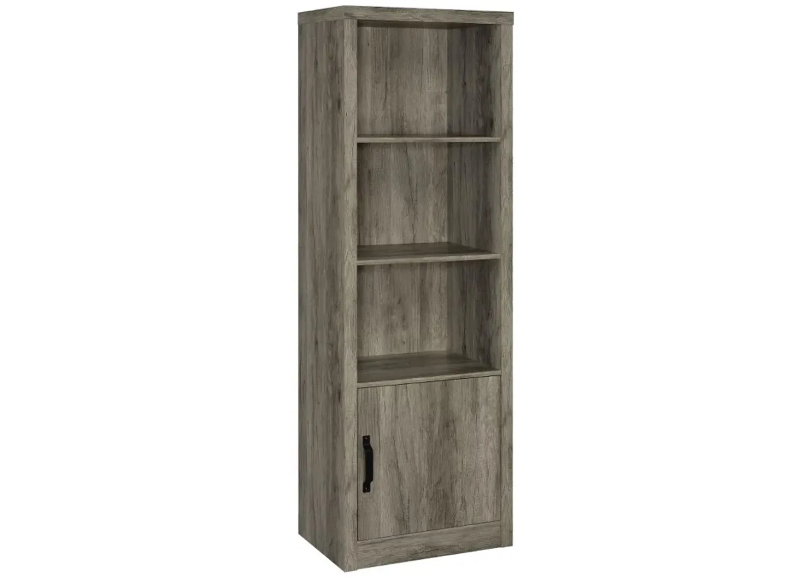 Burke - 3-Shelf Engineered Wood Media Tower - Gray Driftwood