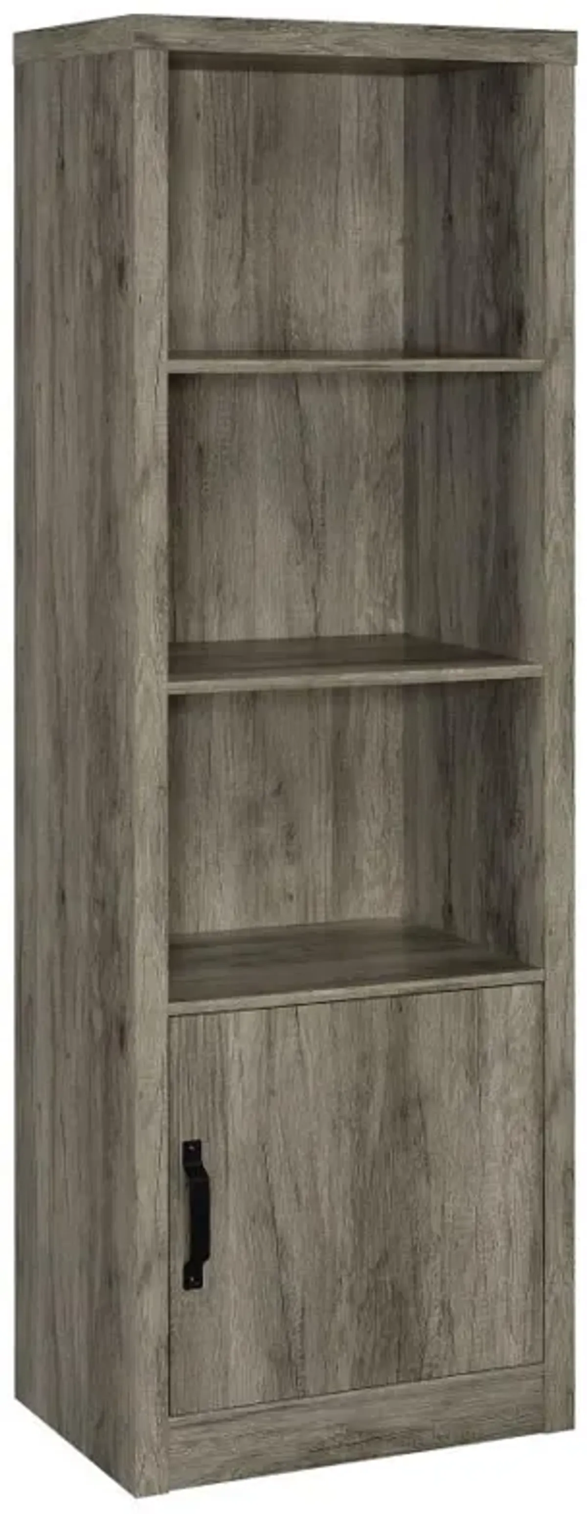 Burke - 3-Shelf Engineered Wood Media Tower - Gray Driftwood