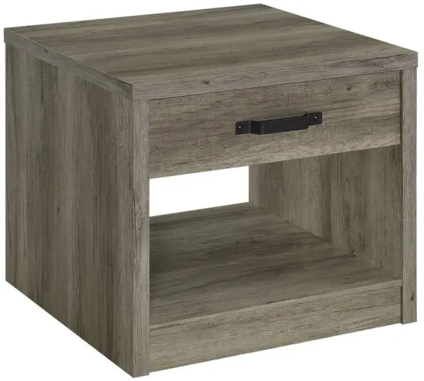 Felix - 1-Drawer Engineered Wood Side End Table - Gray Driftwood