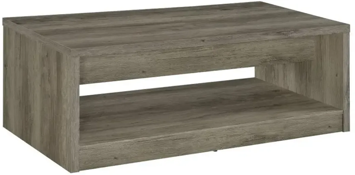 Felix - 2-Drawer Engineered Wood Coffee Table - Gray Driftwood