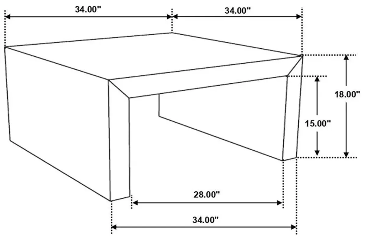 Odilia - Square Solid Wood Coffee Table - Auburn