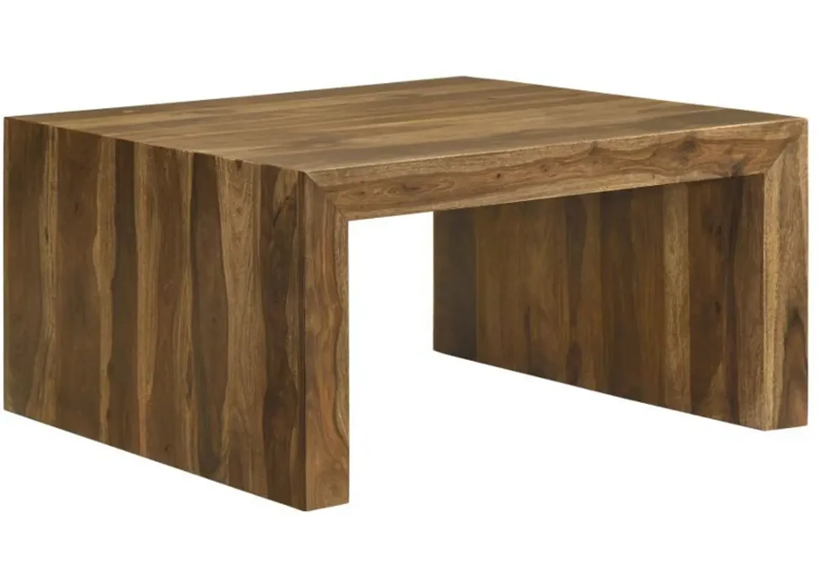 Odilia - Square Solid Wood Coffee Table - Auburn