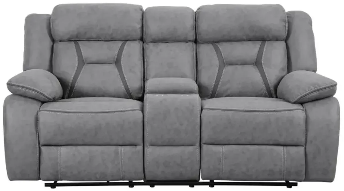 Higgins - Pillow Top Arm Motion Loveseat with Console