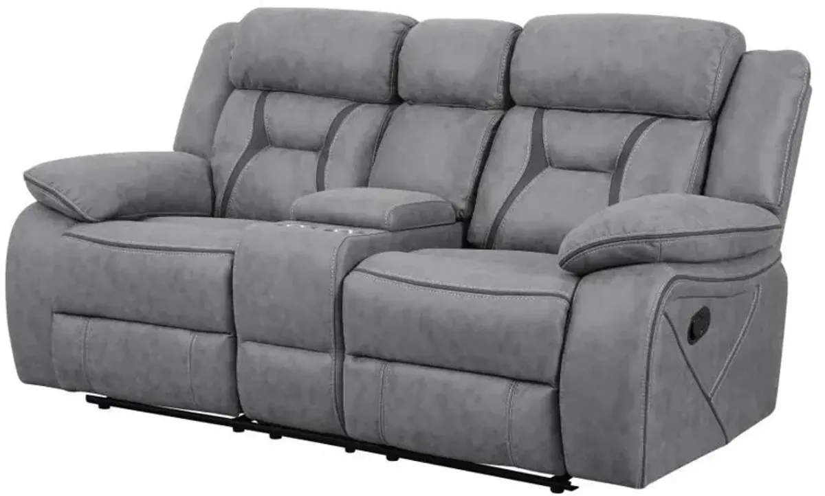 Higgins - Pillow Top Arm Motion Loveseat with Console