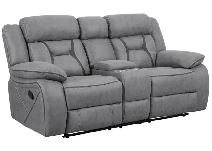 Higgins - Pillow Top Arm Motion Loveseat with Console