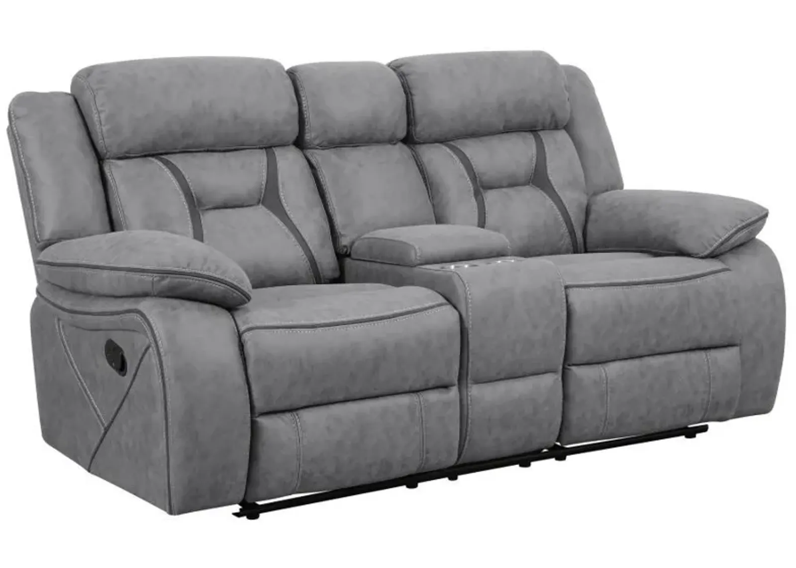 Higgins - Pillow Top Arm Motion Loveseat with Console