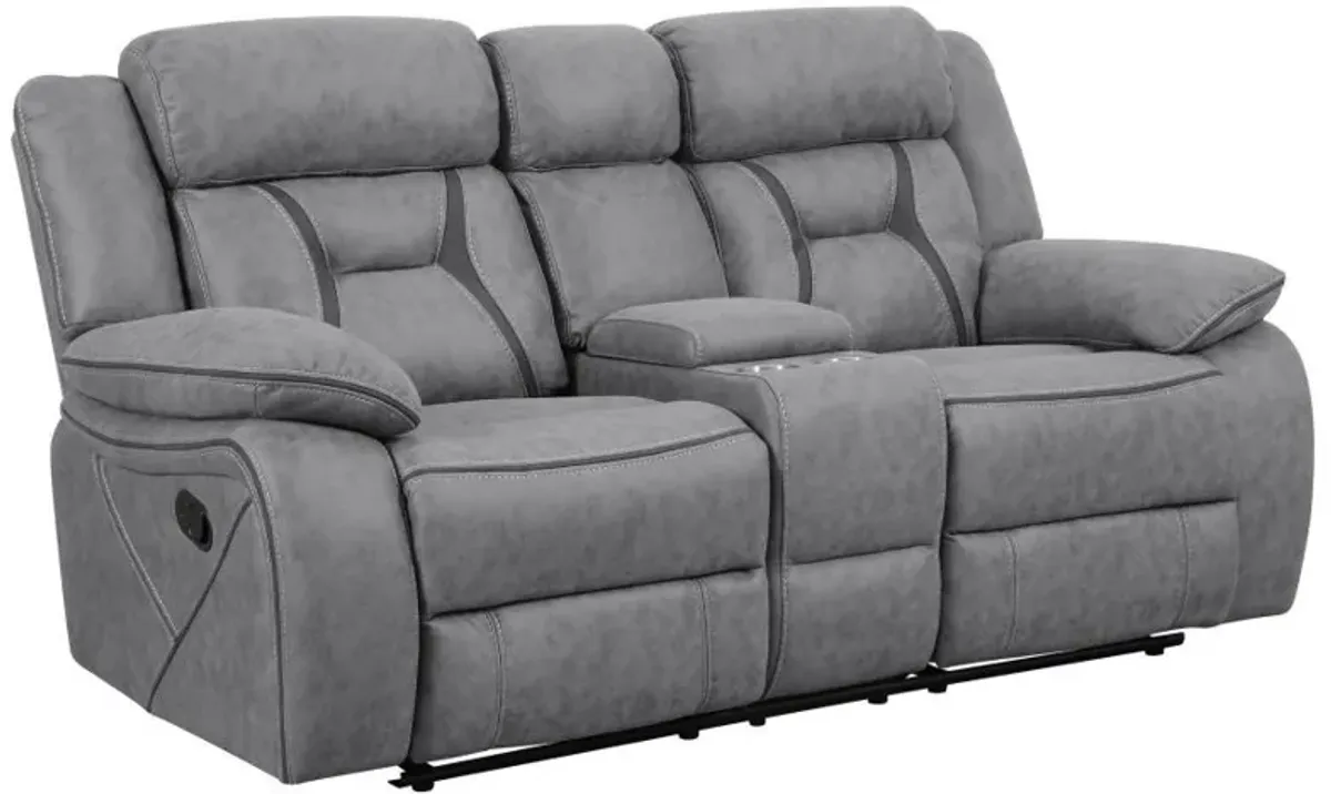 Higgins - Pillow Top Arm Motion Loveseat with Console