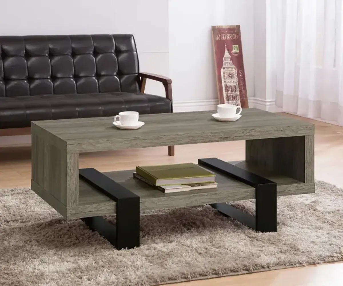 Dinard - Engineered Wood Coffee Table - Gray Driftwood