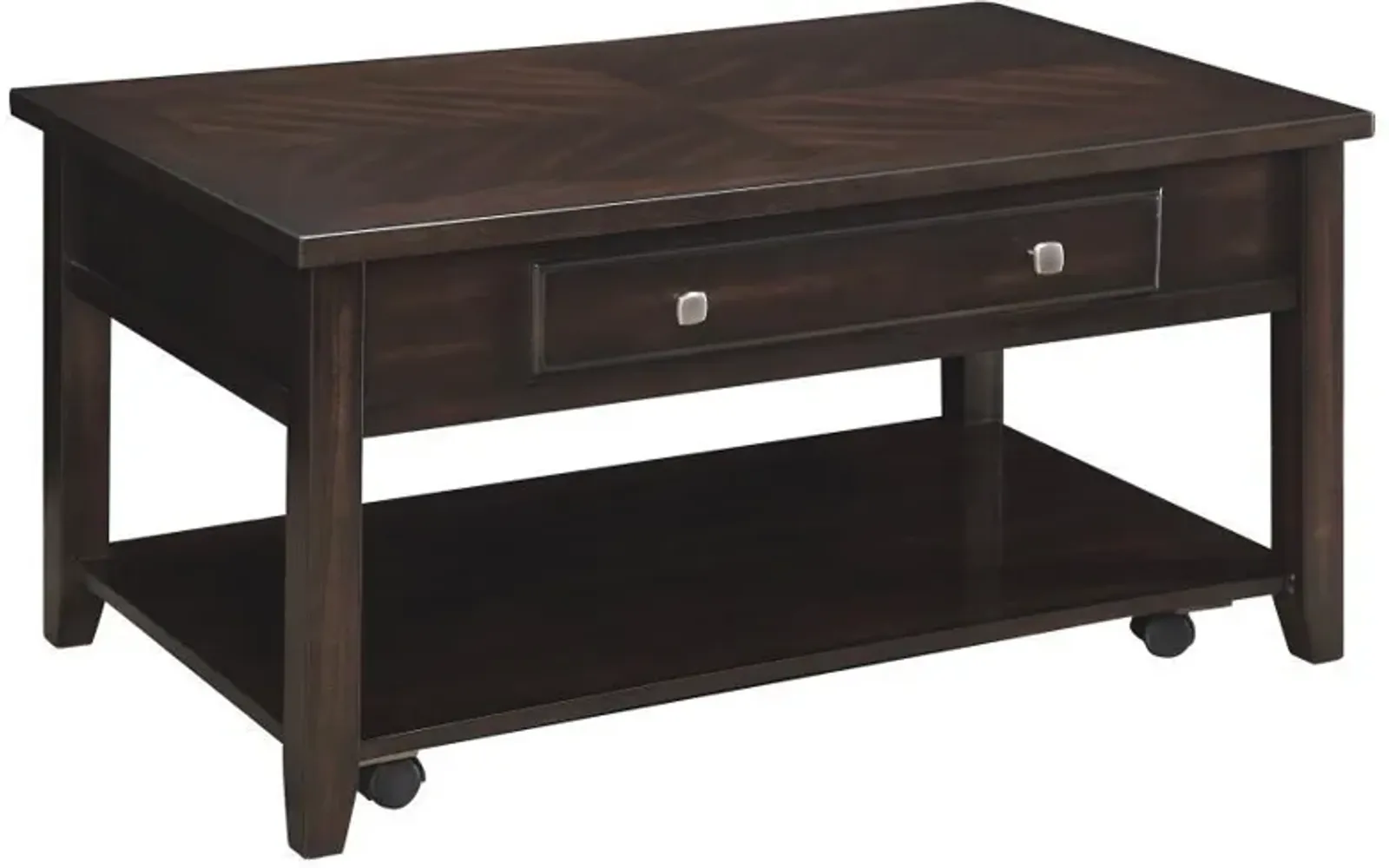 Bradford - Rectangular Wood Lift Top Coffee Table - Walnut