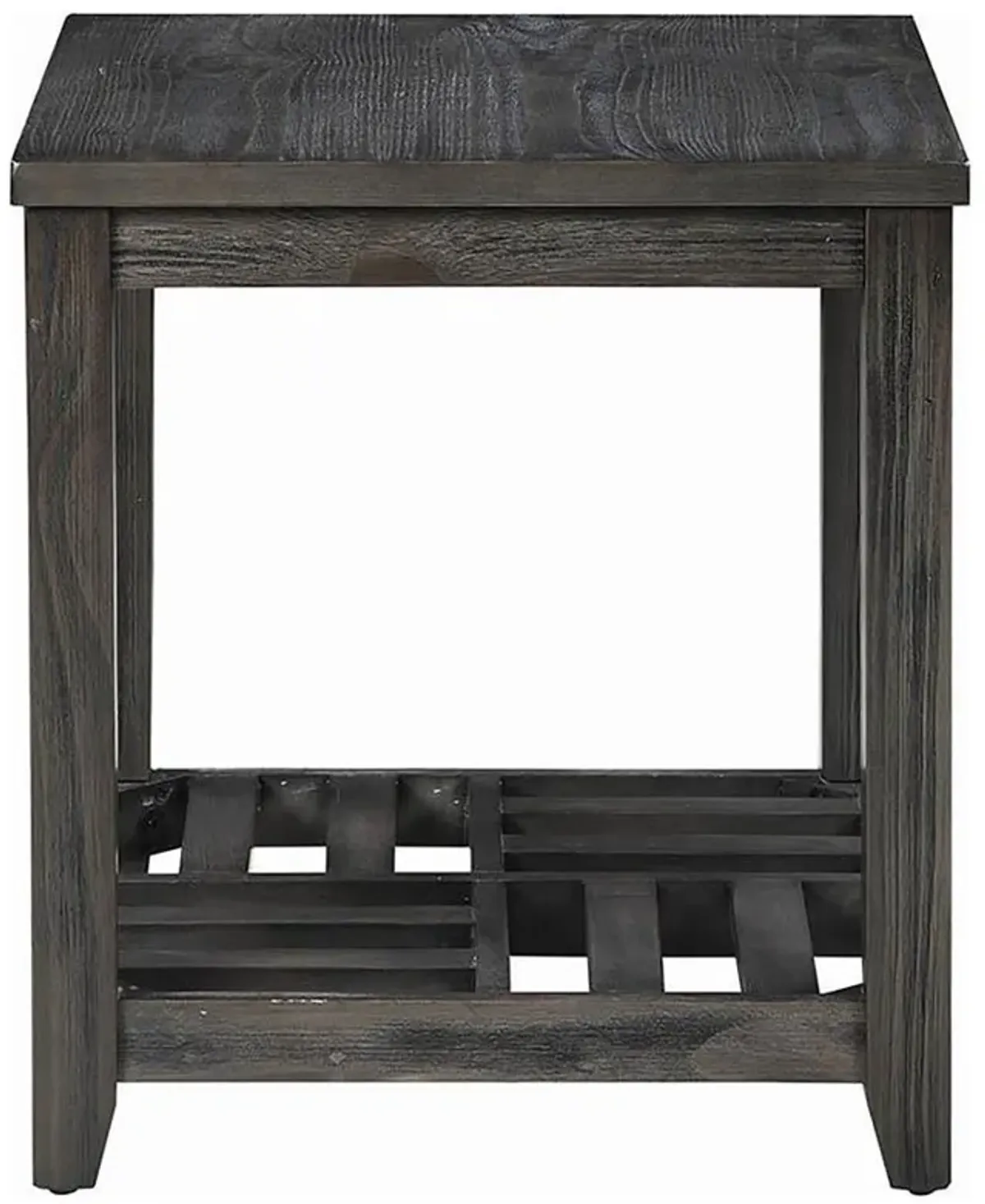 Cliffview - 1-Shelf Square Wood Side End Table - Gray