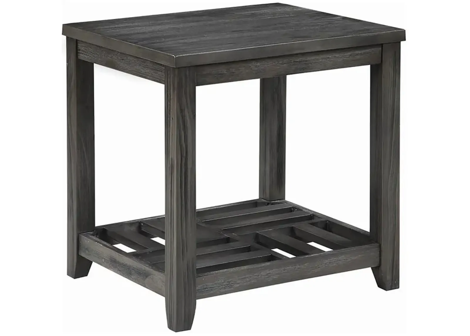 Cliffview - 1-Shelf Square Wood Side End Table - Gray