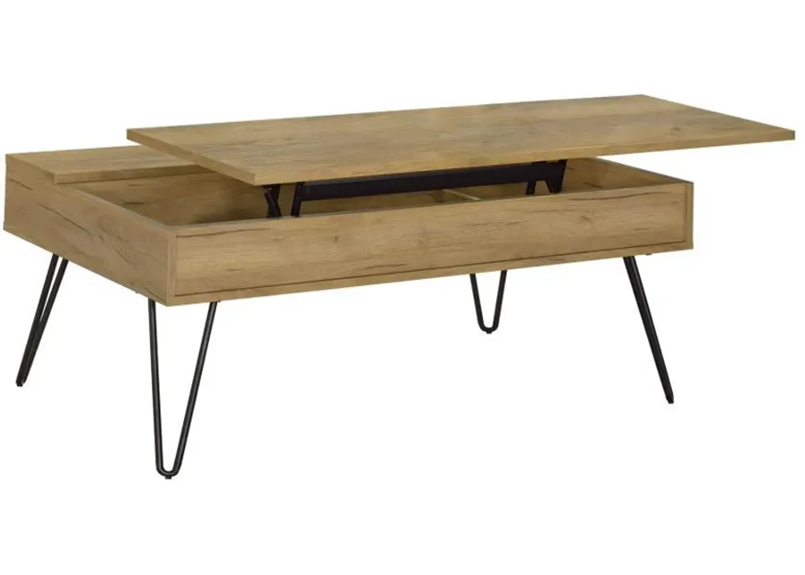 Fanning - Engineered Wood Lift Top Coffee Table - Golden Oak