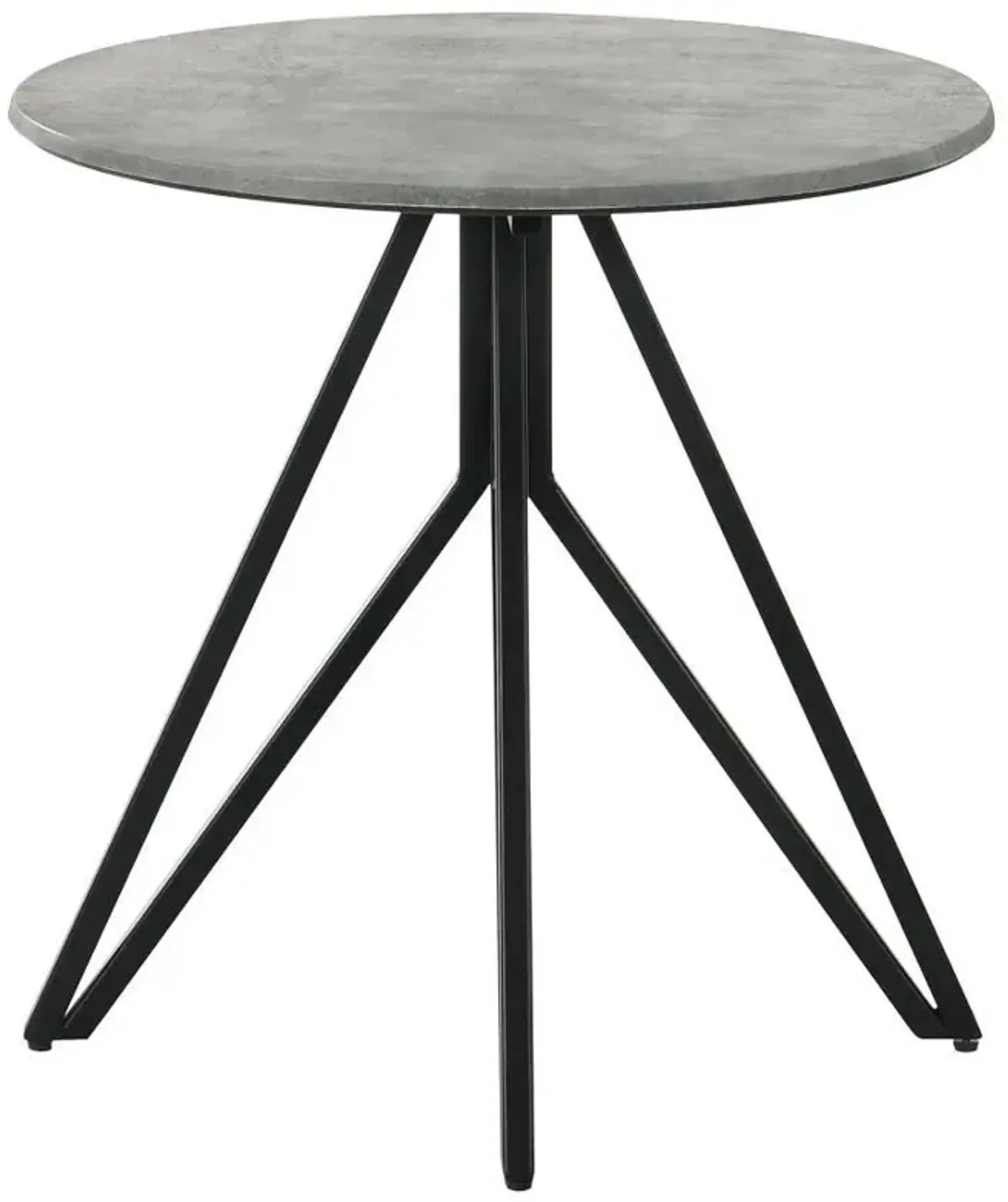 Hadi - Round Smart Top Side End Table - Cement