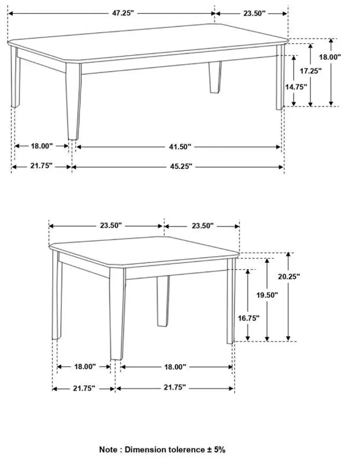 Amaro - 3 Piece Coffee And End Table Set - Dark Brown