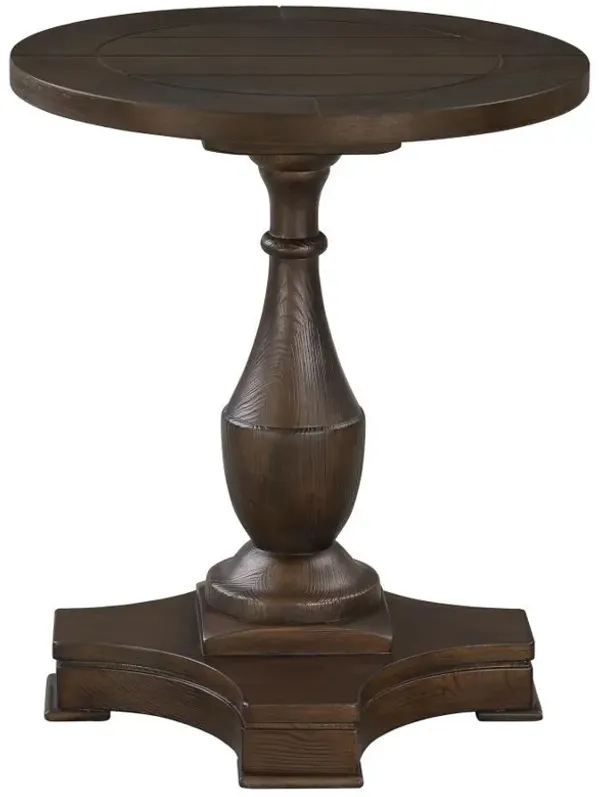 Morello - Round End Table With Pedestal Base - Coffee
