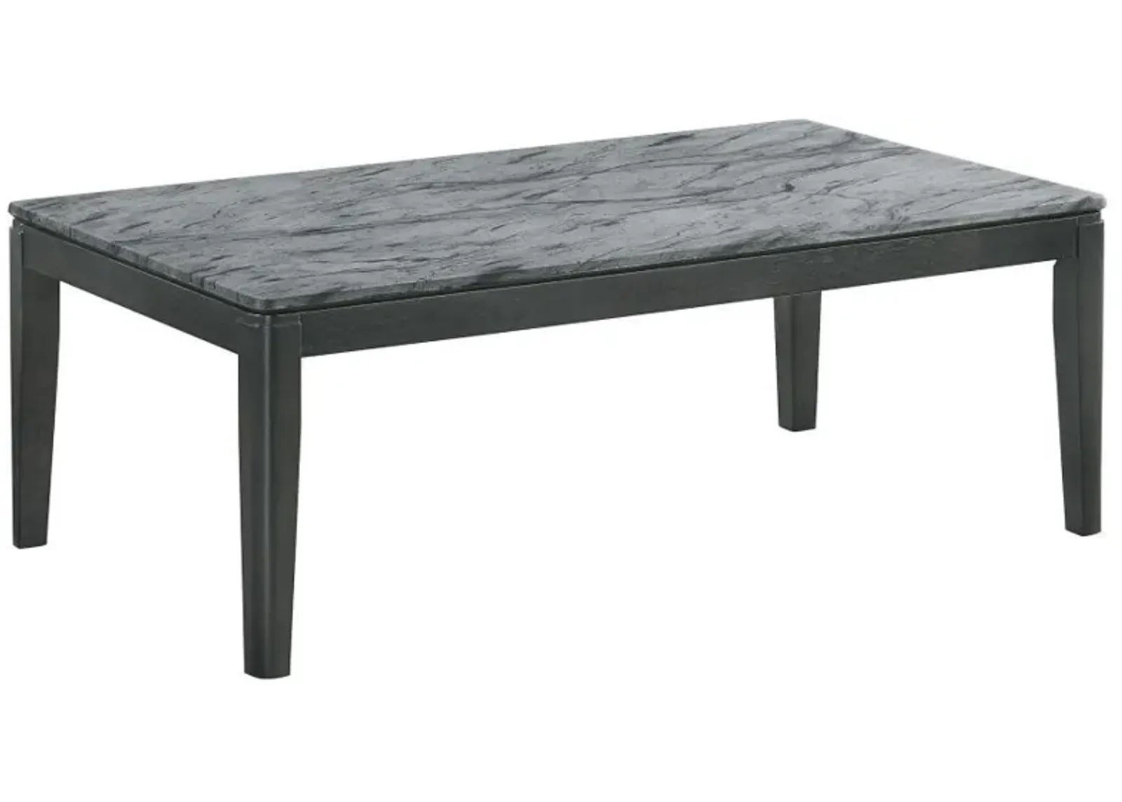 Mozzi - Rectangular Faux Marble Coffee Table - Gray And Black