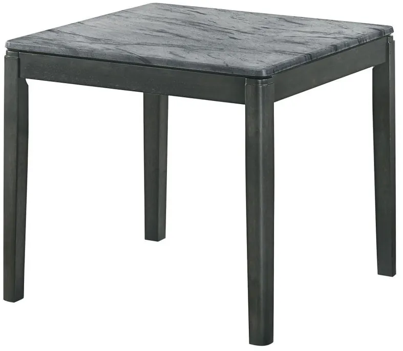 Mozzi - Square End Table Faux Marble - Gray And Black