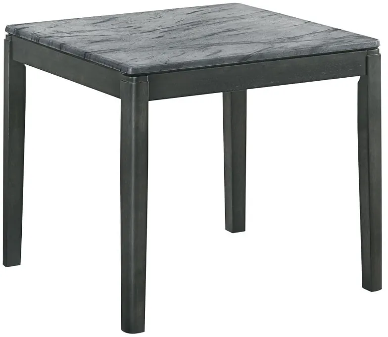 Mozzi - Square End Table Faux Marble - Gray And Black