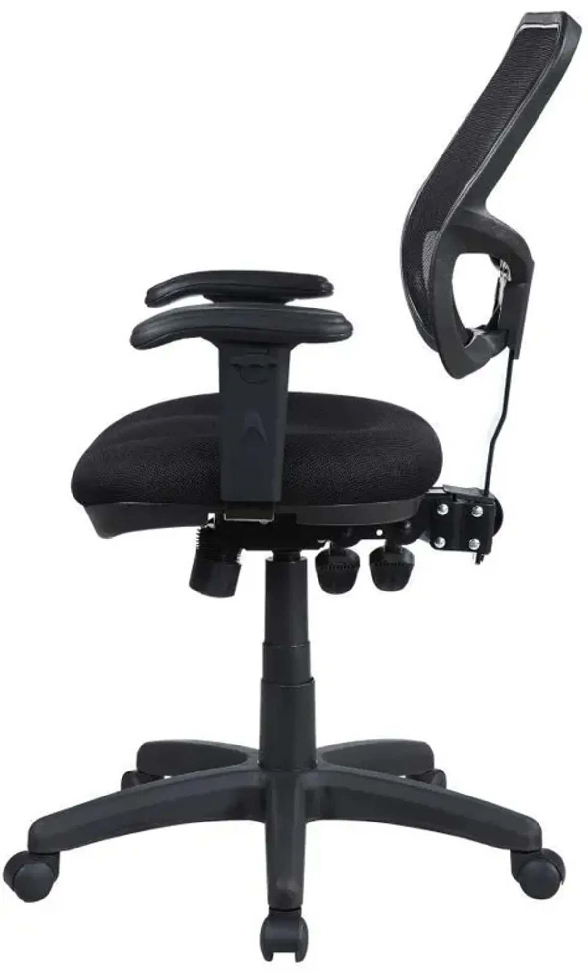 Rollo - Upholstered Adjustable Ergonomic Office Chair - Black