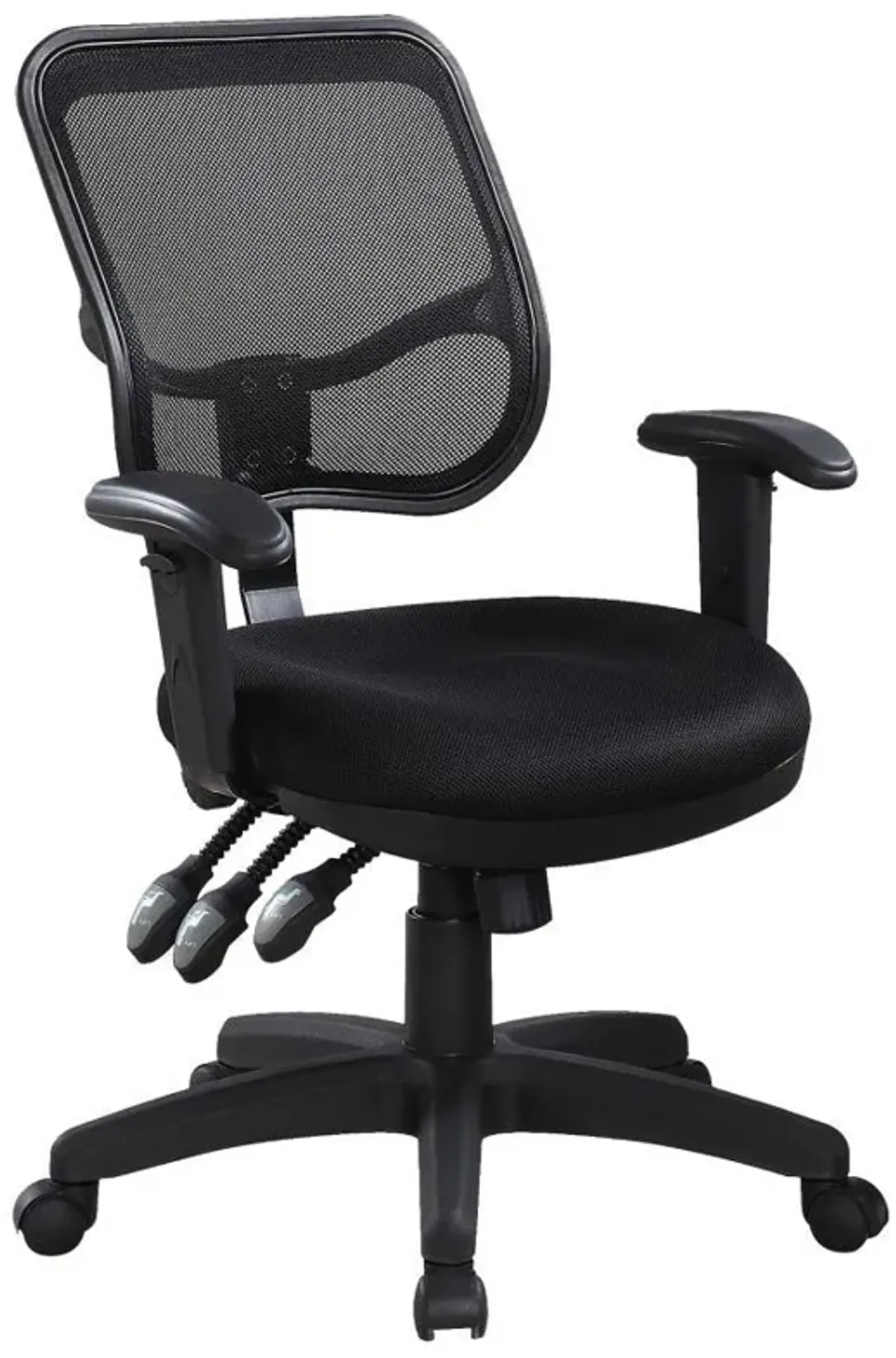 Rollo - Upholstered Adjustable Ergonomic Office Chair - Black