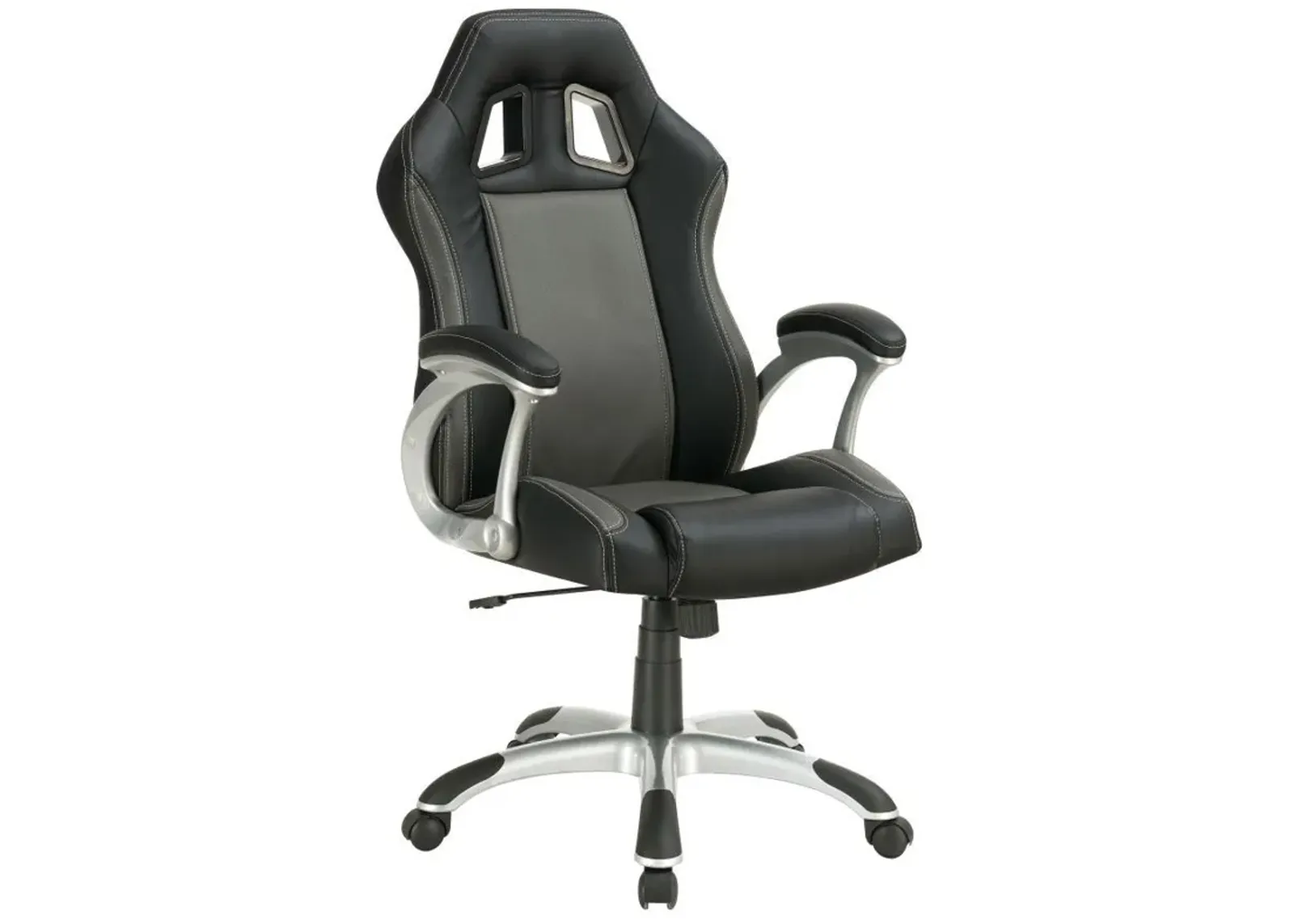 Roger - Upholstered Adjustable Home Office Desk Chair - Black