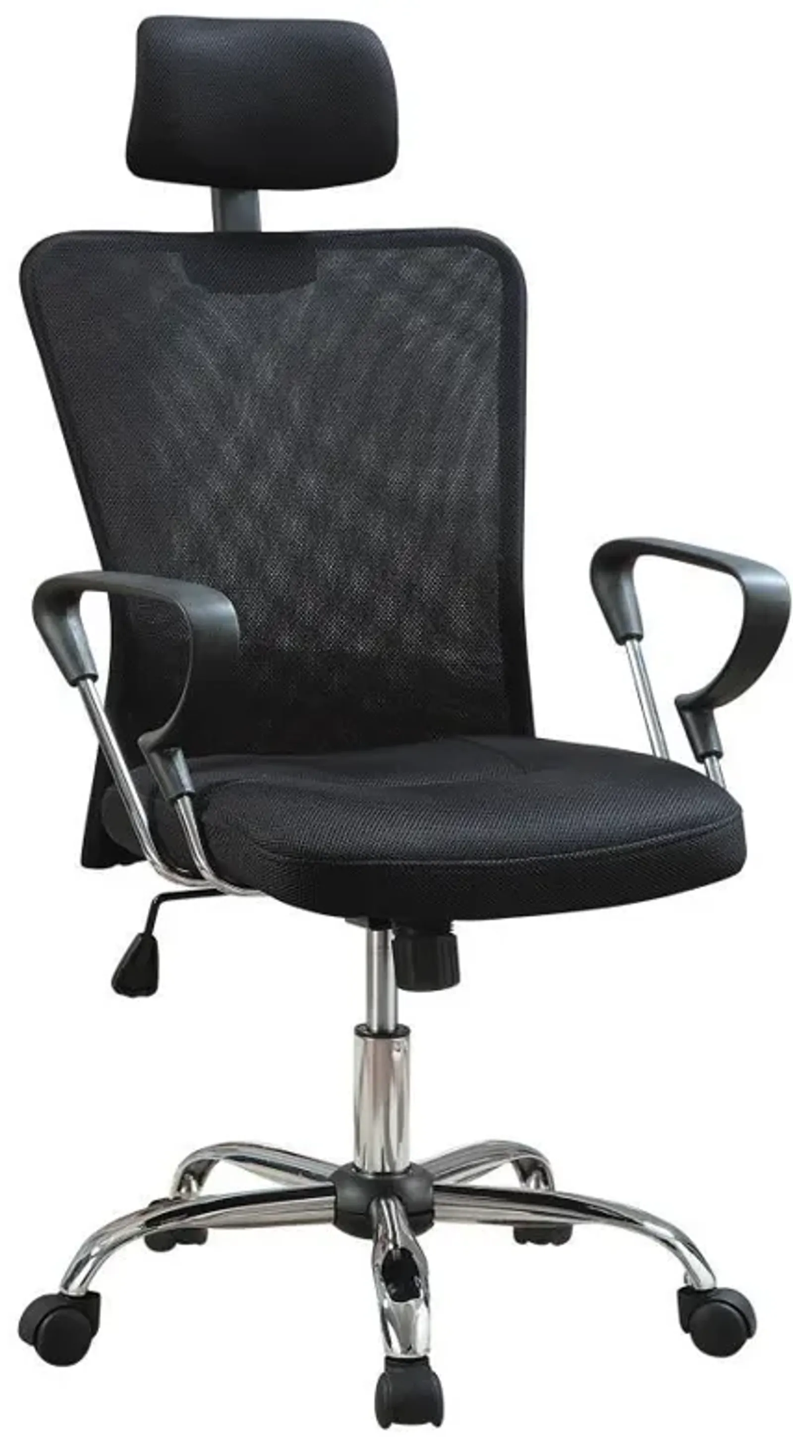 Stark - Upholstered Adjustable Mesh Office Desk Chair - Black