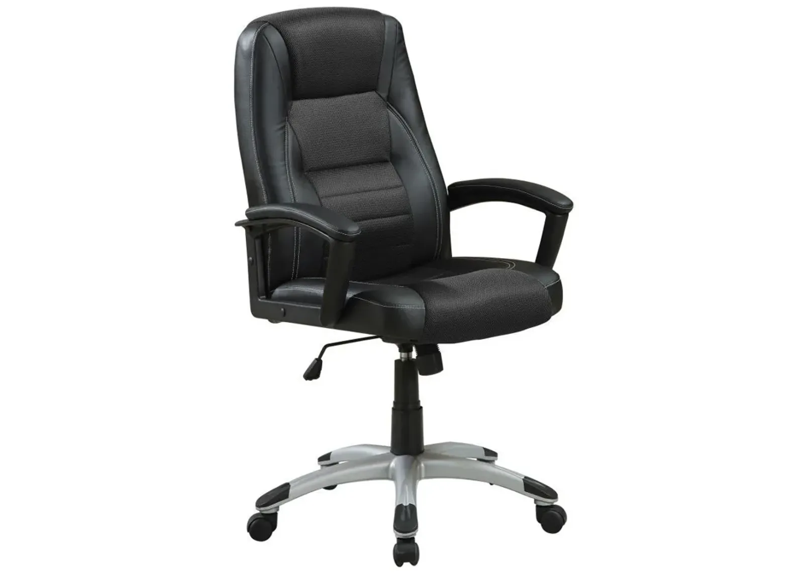 Dione - Upholstered Adjustable Home Office Desk Chair - Black