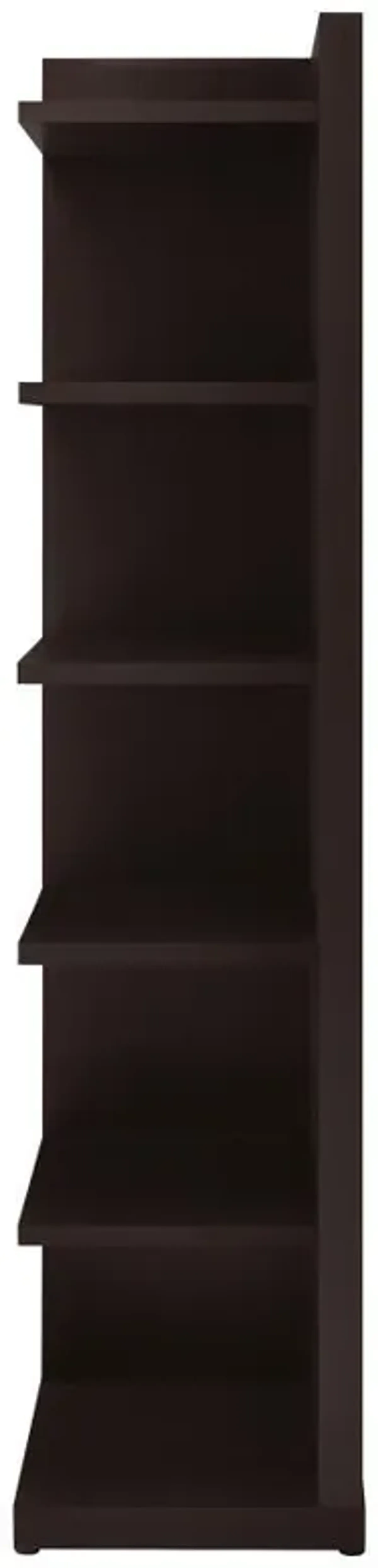 Alder - 6-Shelf Corner Bookcase - Cappuccino