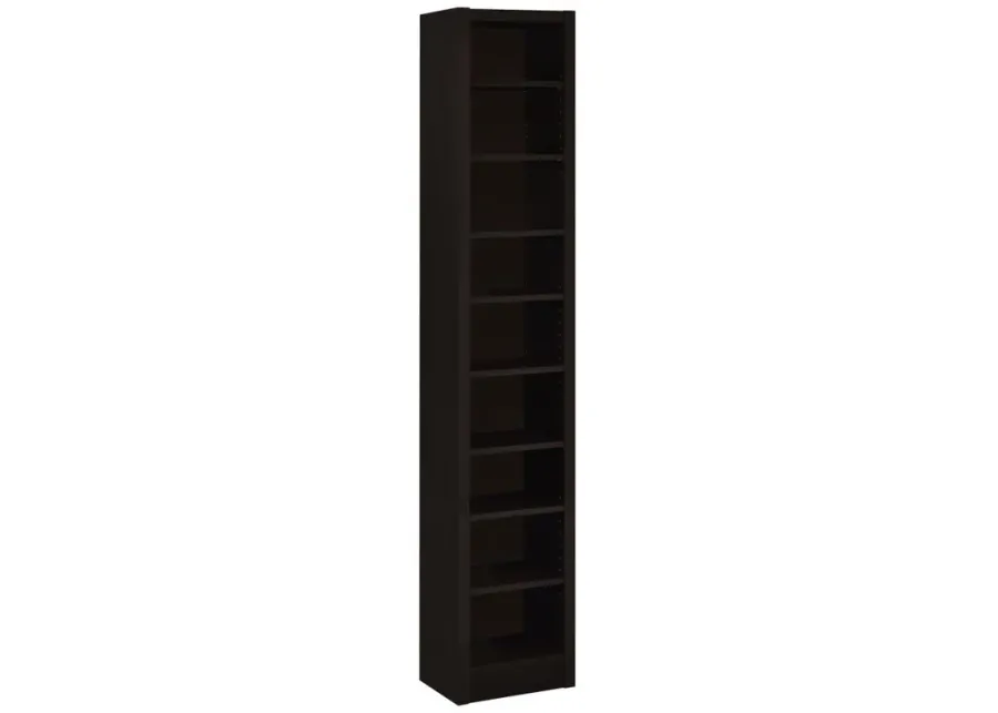 Eliam - Rectangular Bookcase With 2 Fixed Shelves - Cappuccino