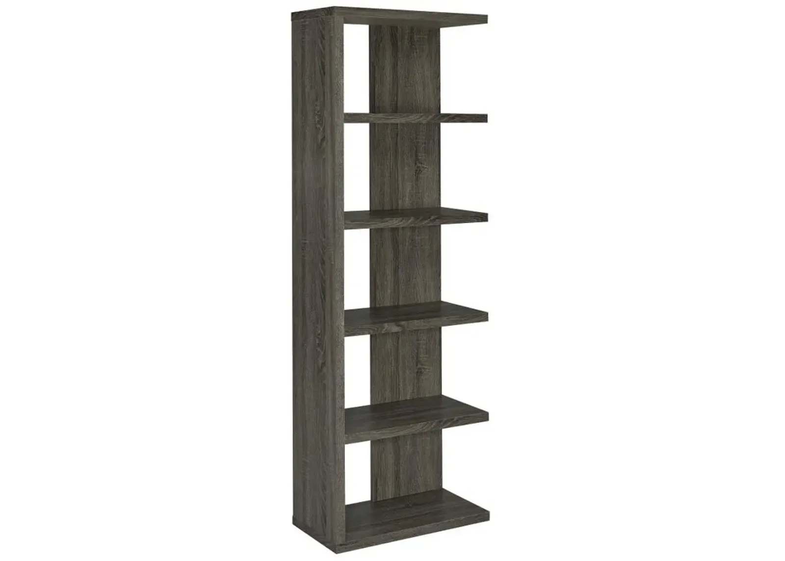 Harrison - 5-Shelf Bookshelf - Weathered Gray