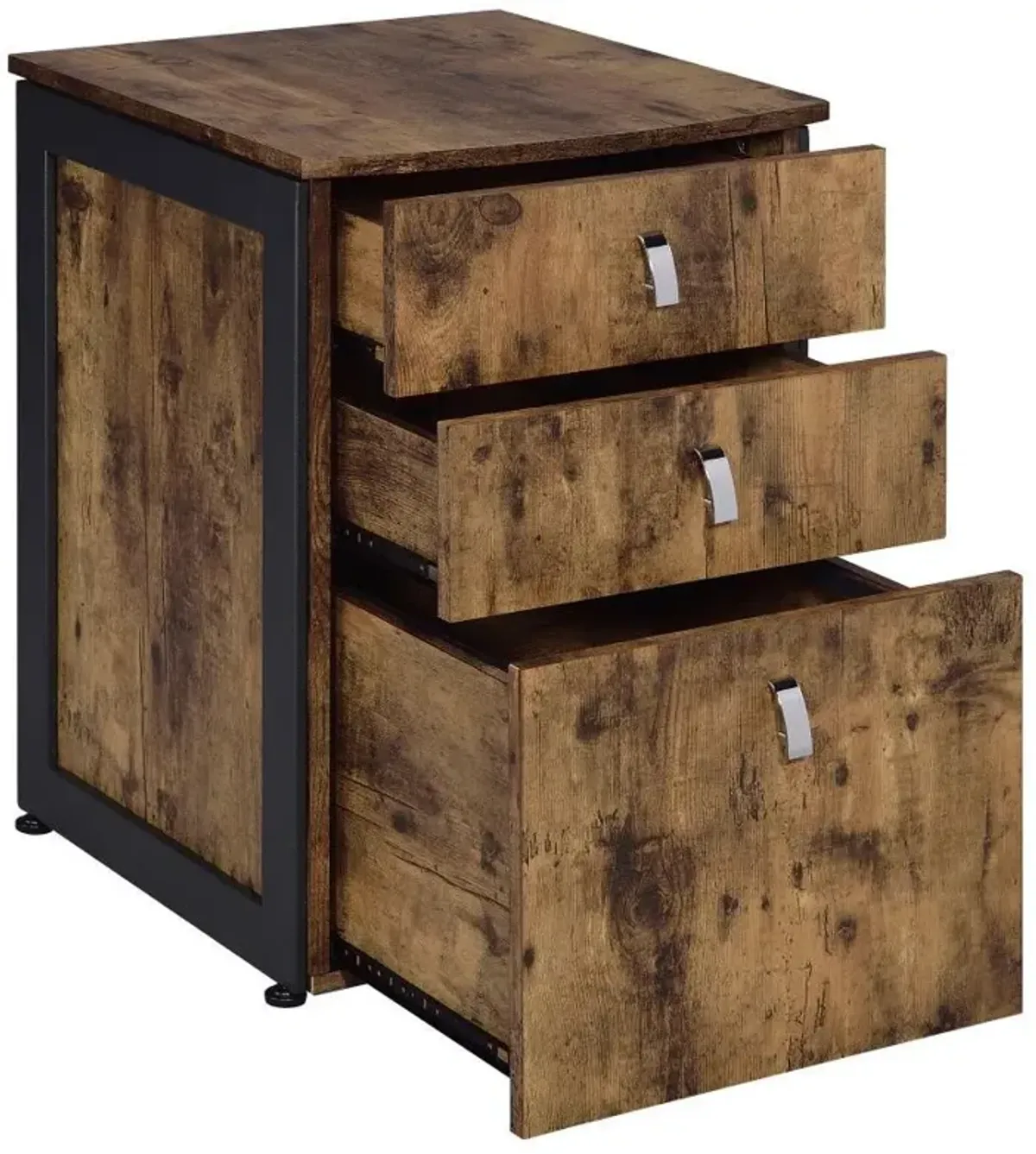 Estrella - 3-Drawer Home Office File Cabinet - Rustic Nutmeg