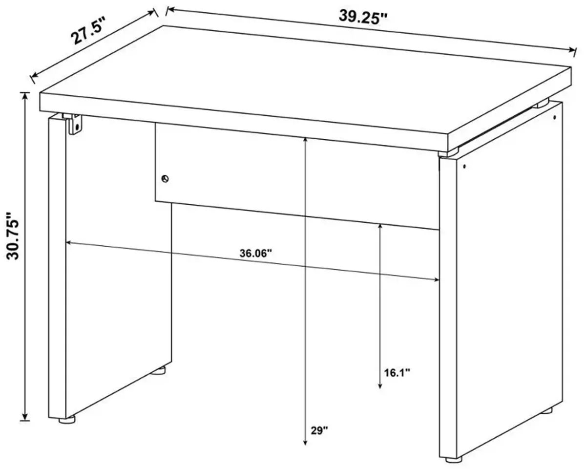 Skylar - Engineered Wood Writing Desk - Cappuccino