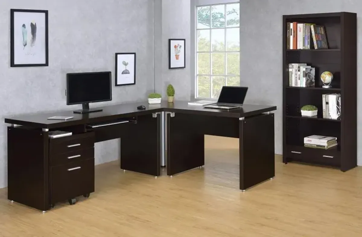 Skylar - Engineered Wood Writing Desk - Cappuccino