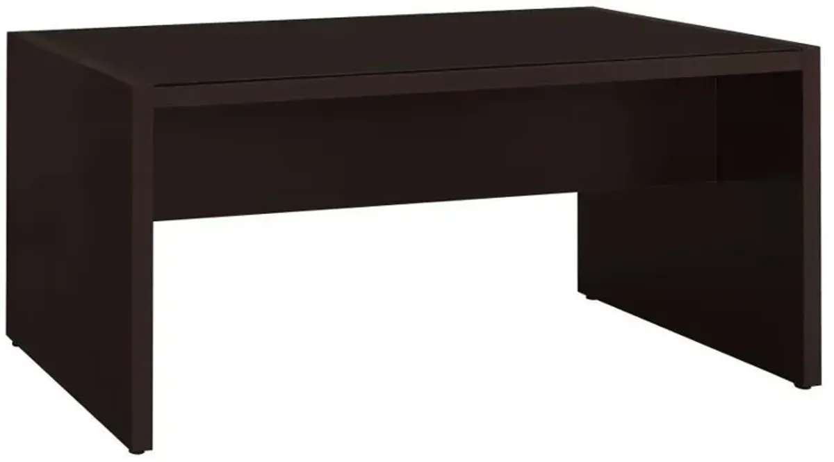 Skeena - 3 Piece Home Office Computer Desk Set - Cappuccino