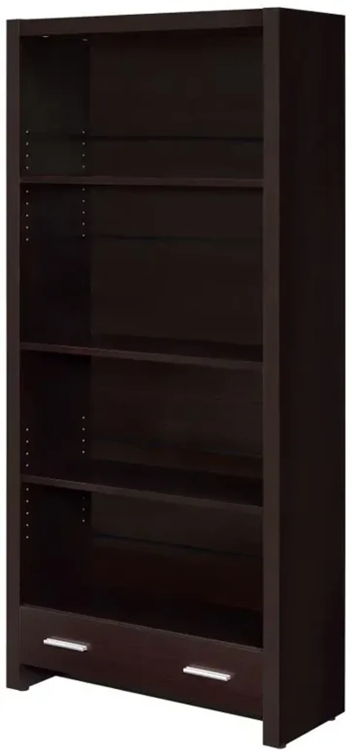 Skylar - 5-Shelf Bookcase With Drawer - Cappuccino