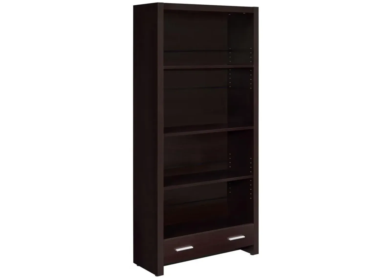 Skylar - 5-Shelf Bookcase With Drawer - Cappuccino