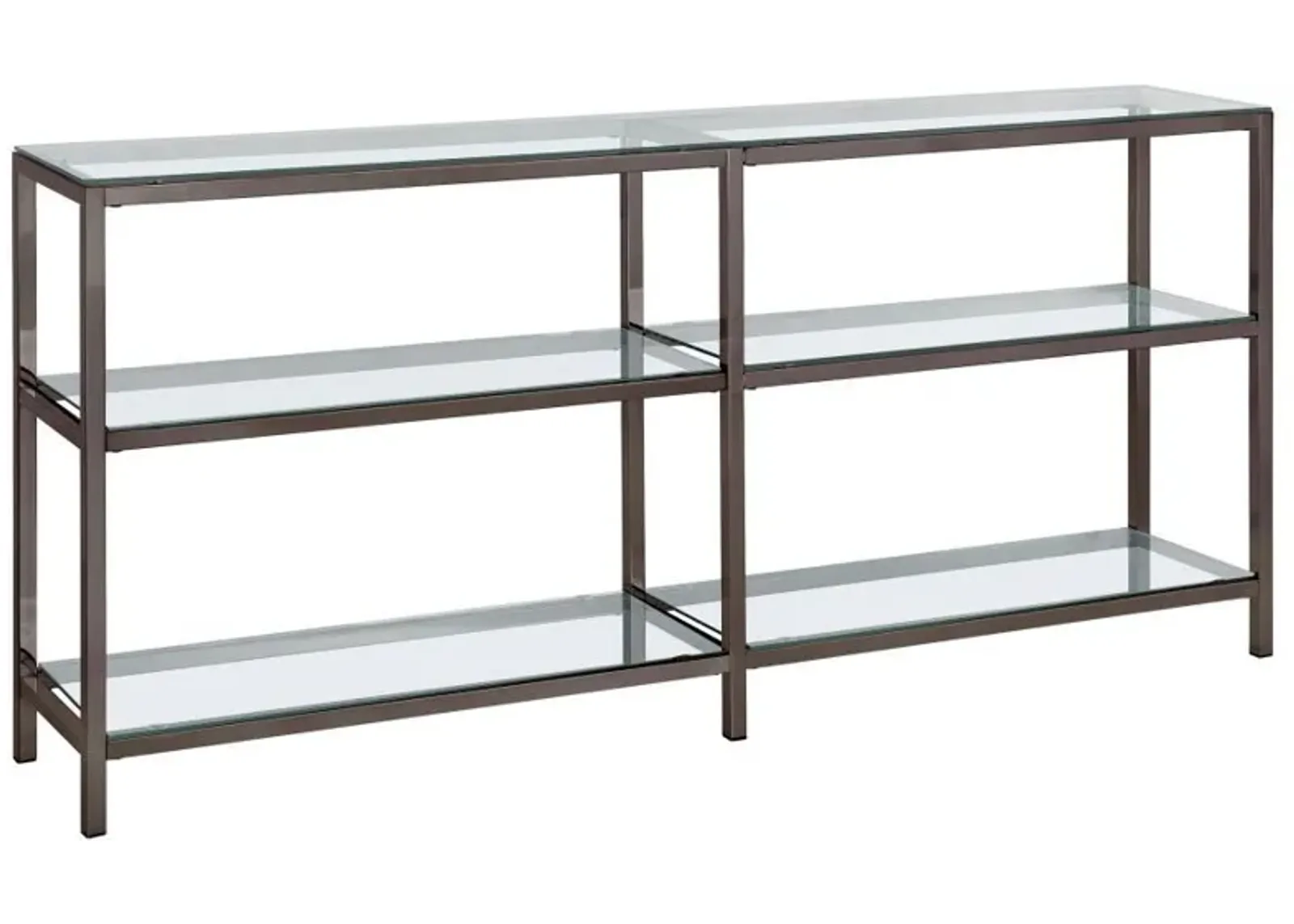 Kate - 2-Tier Bookcase - Black Nickel