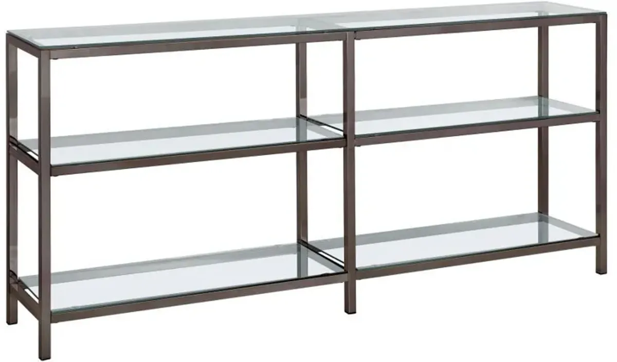 Kate - 2-Tier Bookcase - Black Nickel