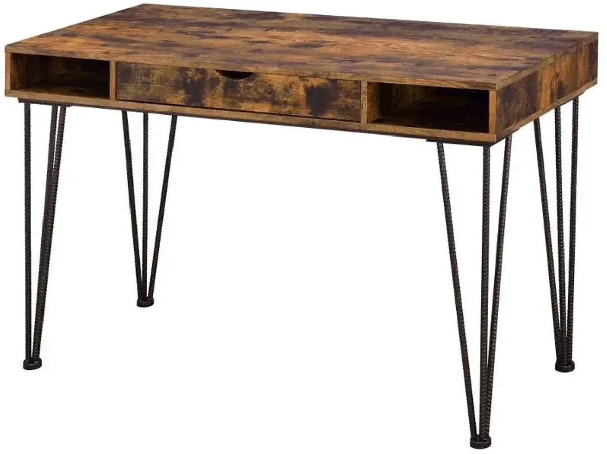 Olvera - 1-Drawer Writing Desk - Rustic Nutmeg