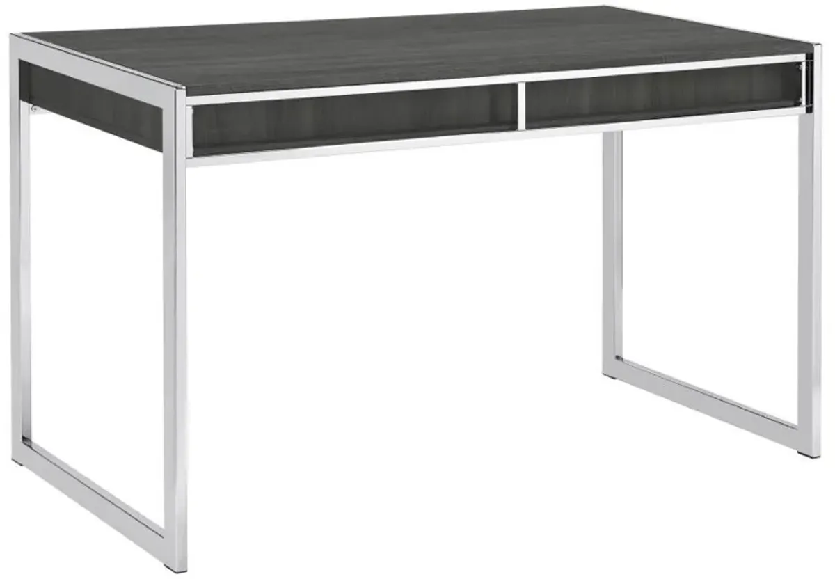 Wallice - 2-Drawer Writing Desk - Weathered Gray