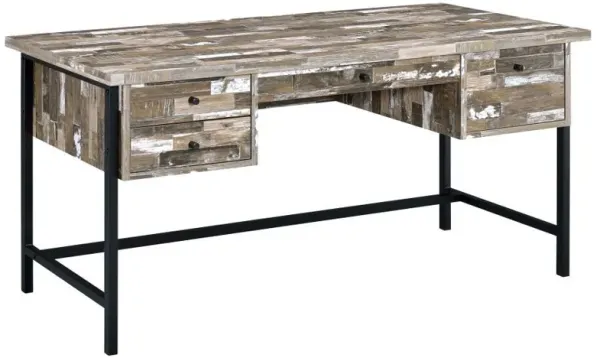 Kemper - 4-Drawer Writing Desk - Salvaged Cabin