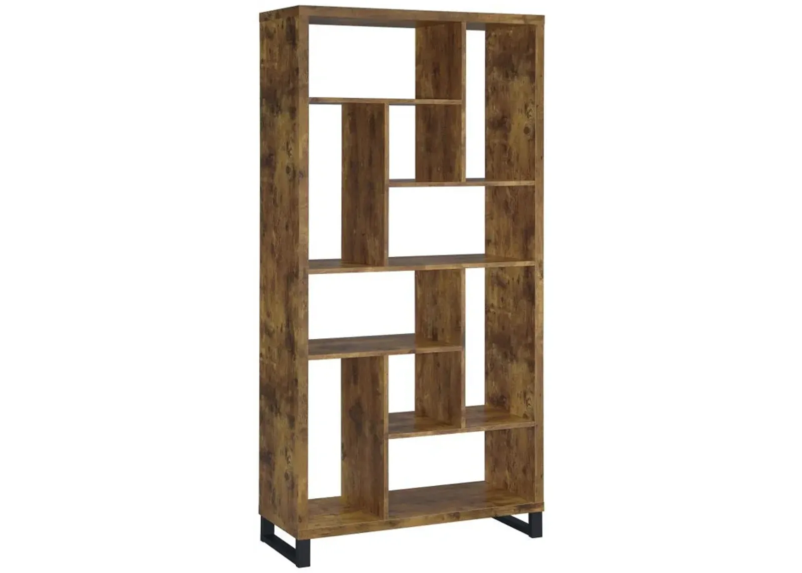 Delwin - 6-Shelf Bookshelf - Rustic Nutmeg