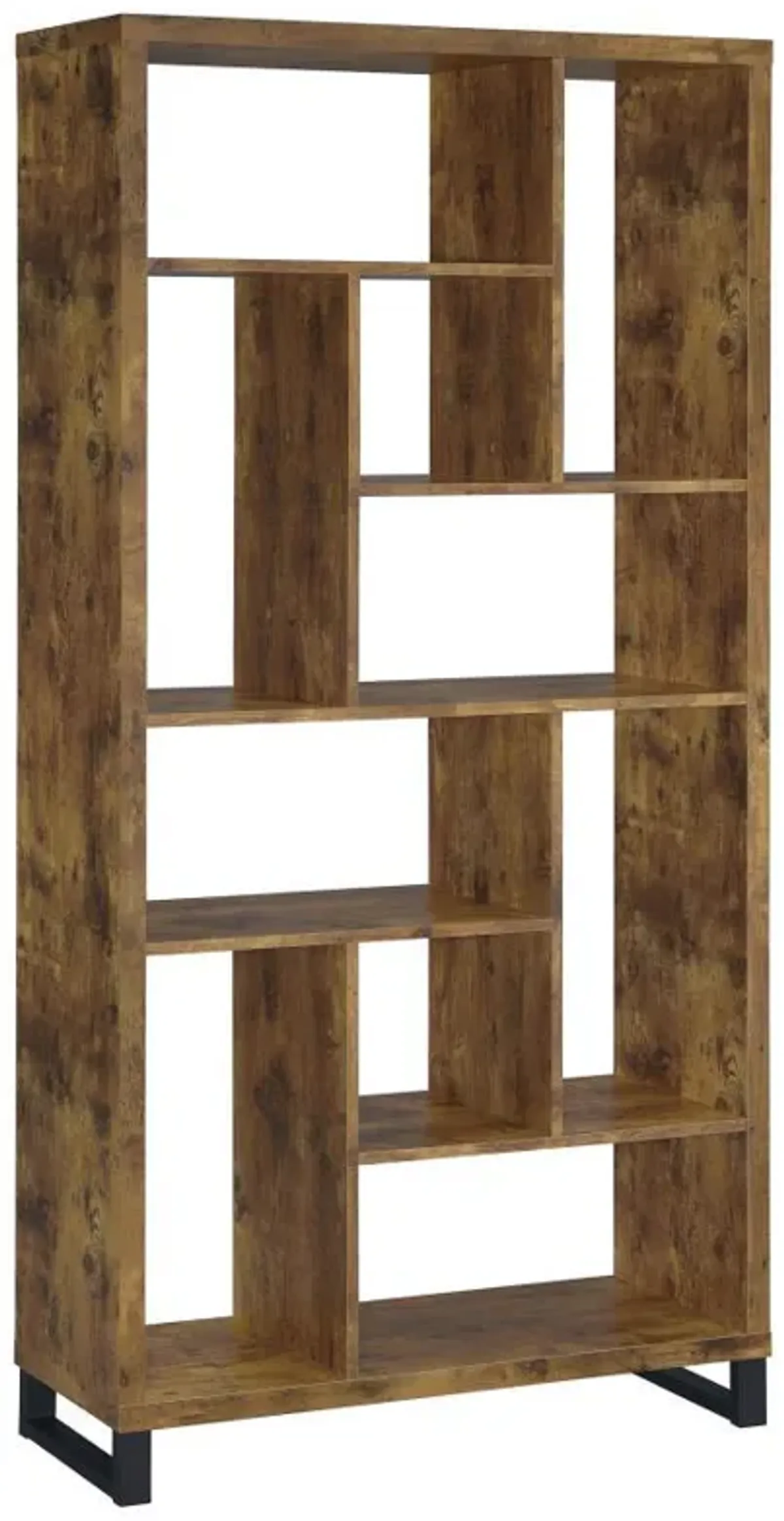 Delwin - 6-Shelf Bookshelf - Rustic Nutmeg