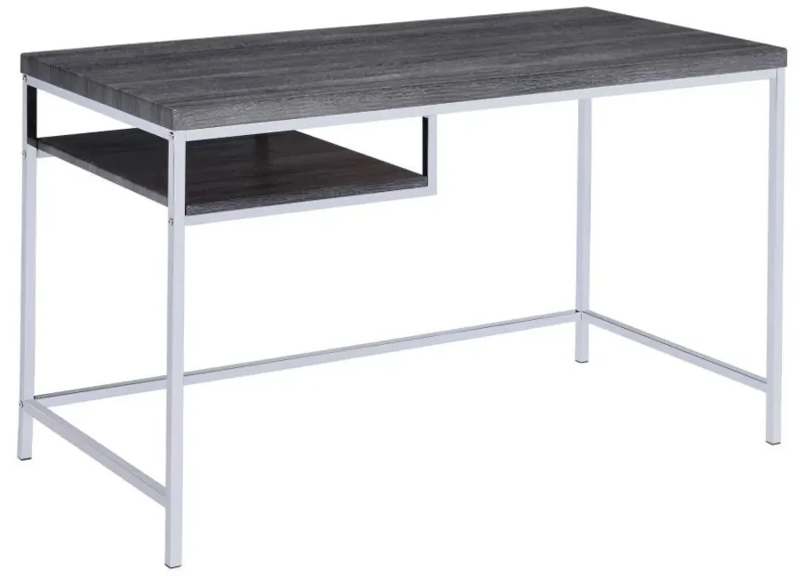 Kravitz - 1-Shelf Writing Desk - Weathered Gray